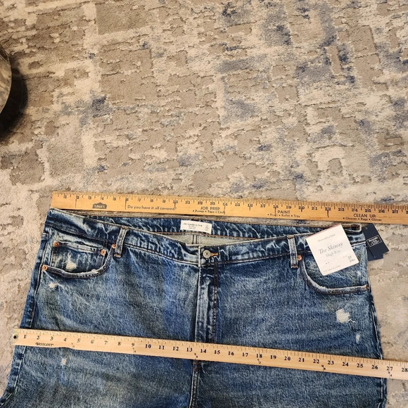 NWT Abercrombie Plus Size 24 the skinny highrise distressed jeans. - Picture 5 of 15